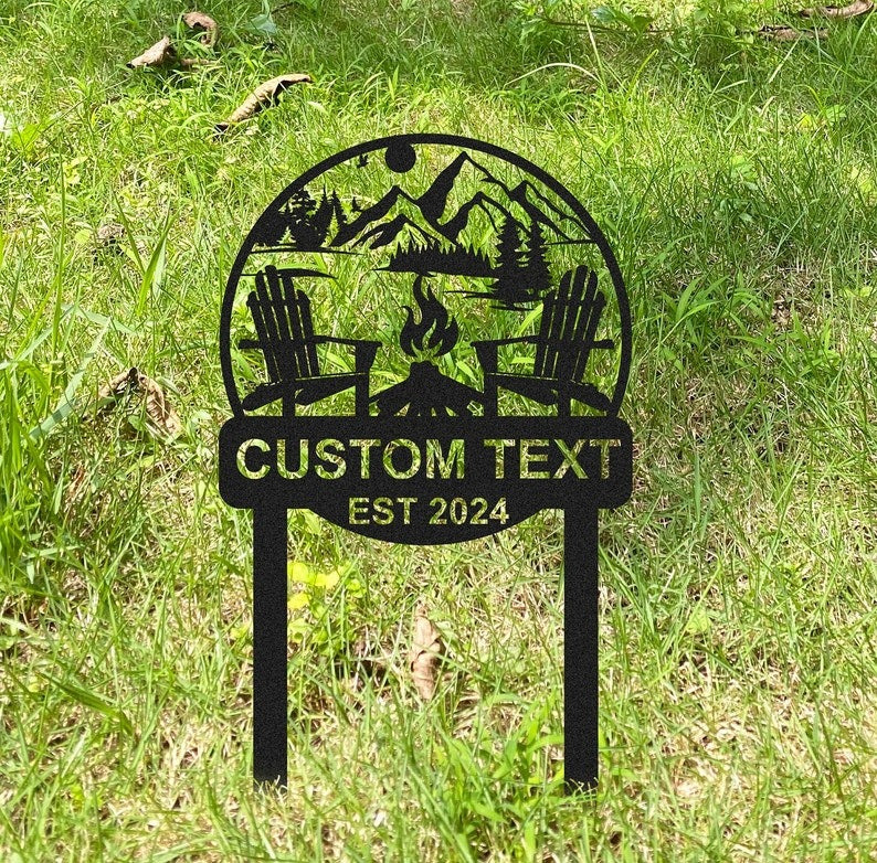 Campfire Sign, Personalized Metal Camping Sign, Custom Metal Sign, Outdoor Metal Sign