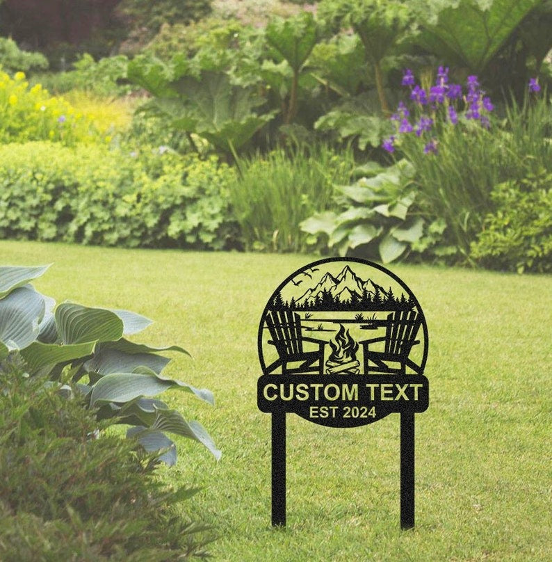 Campfire Sign, Personalized Metal Camping Sign, Custom Metal Sign, Outdoor Metal Sign