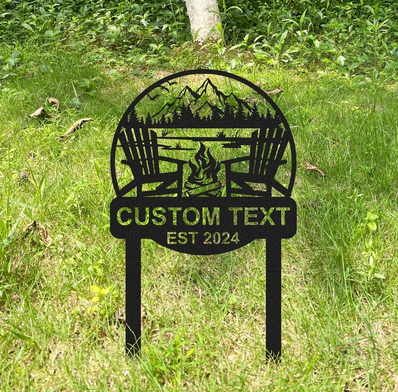Campfire Sign, Personalized Metal Camping Sign, Custom Metal Sign, Outdoor Metal Sign