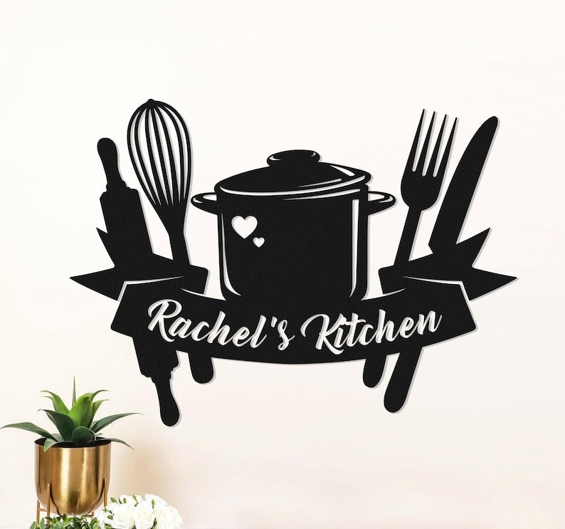 Personalized Kitchen Sign, Custom Farmhouse Kitchen Sign, Dining Room Wall Art