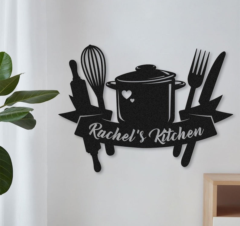 Personalized Kitchen Sign, Custom Farmhouse Kitchen Sign, Dining Room Wall Art